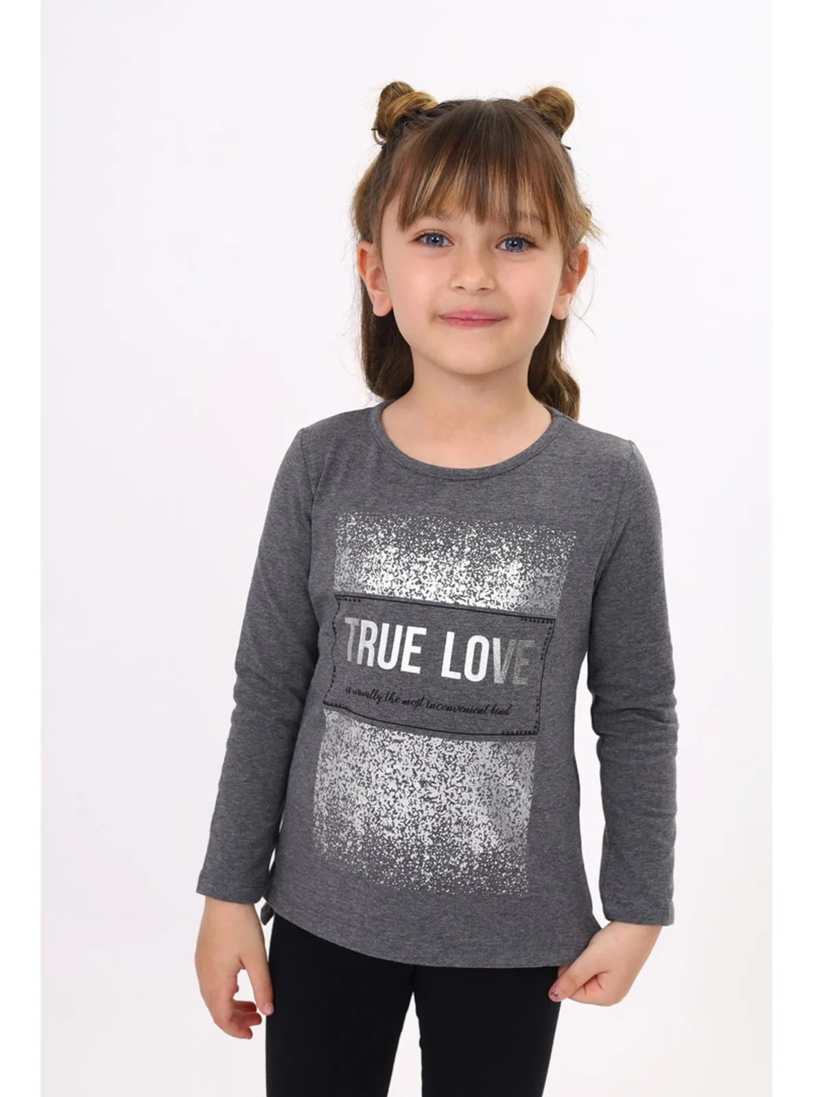 Anthracite Melange - Girls` T-Shirt
