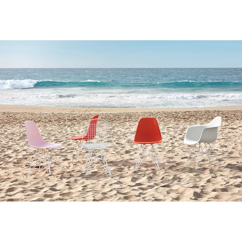 Chaise     EAMES PLASTIC CHAIR DSR Pieds Tour Eiffel Moutarde RE           VITRA