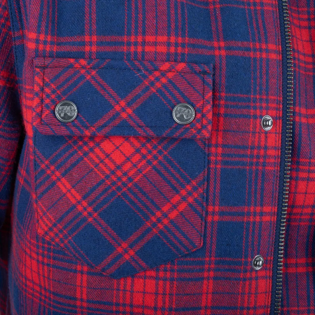 Chemise Segura Sierra marine rouge, Surchemise moto chaude