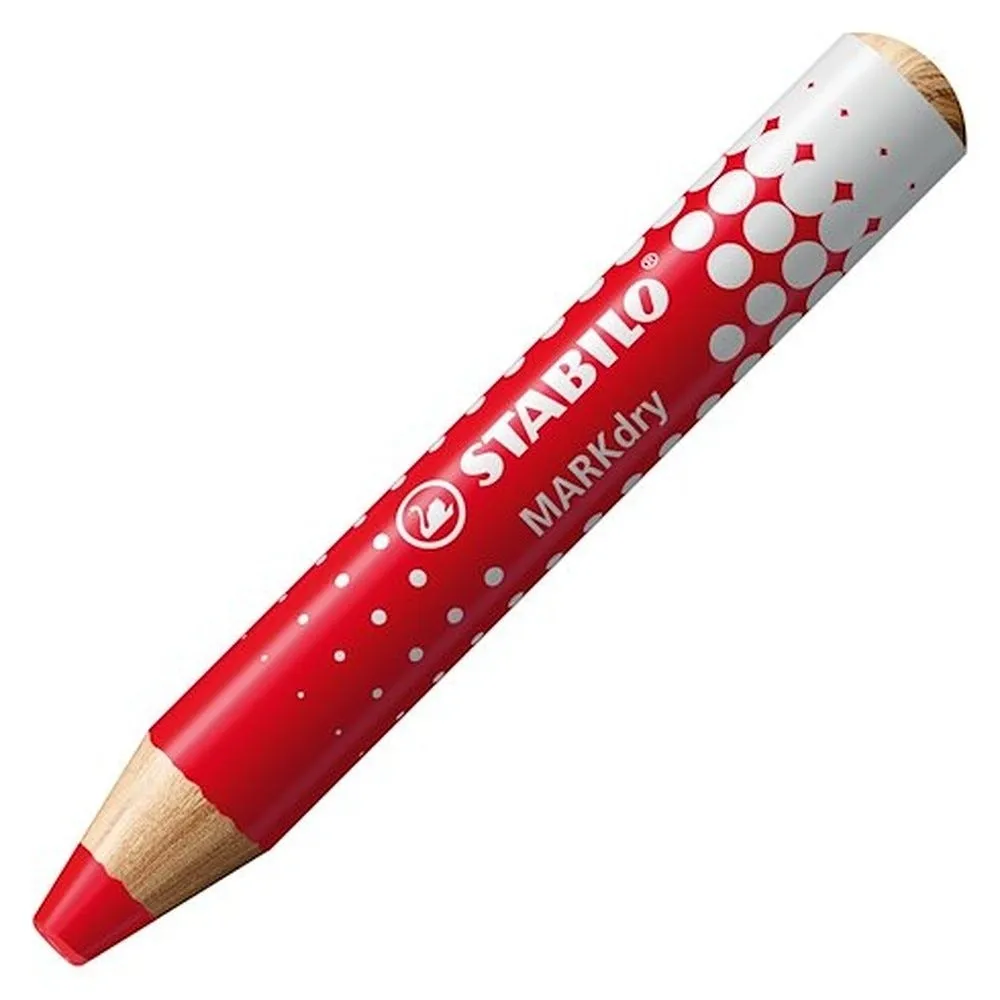 Crayon marqueur effaçable à sec stabilo markdry rouge lot de 5