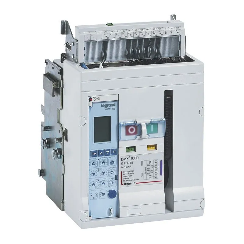 Disjoncteur ouvert débrochable DMX1600 pouvoir de coupure 50kA 415V~ 3P 630A (028081)