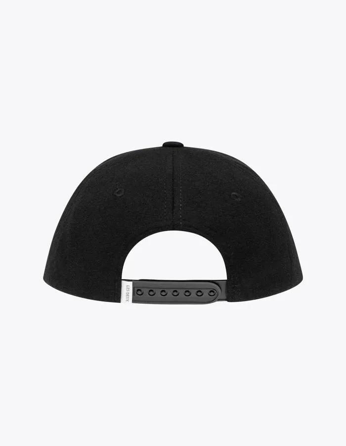 Les Deux - Encore Wool Baseball Cap - Ivory / Black