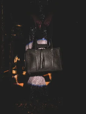 MALLE EN CUIR NOIR LaMalle M