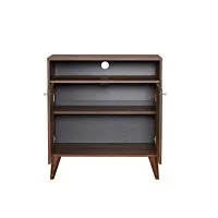 Meuble Multifonctions LONDON 2 Portes + Niche - Marron