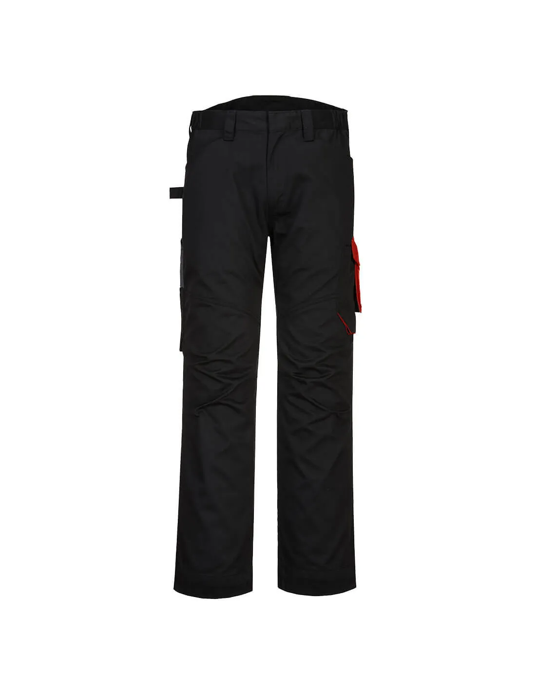 Pantalon de service PW2 couleur : Noir/Rouge taille 40 - PORTWEST - - PW240BDR32PORTWEST