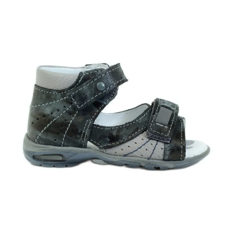 Sandales velcro avec réflecteur Ren But 1407 gris