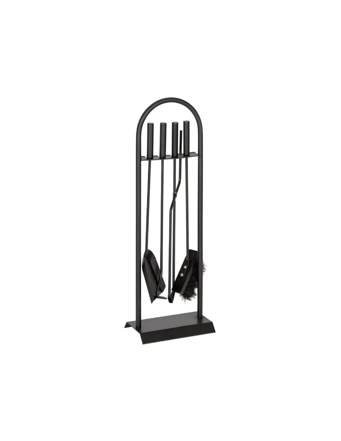 Serviteur De Cheminée 4 Pièces Noir Hauteur Edm - 85751