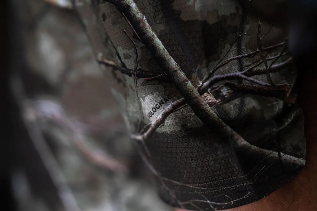 T-SHIRT CHASSE MANCHES COURTES 100 RESPIRANT CAMOUFLAGE FORET