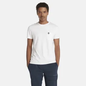 T-shirt Dunstan River à poche pour homme en blanc