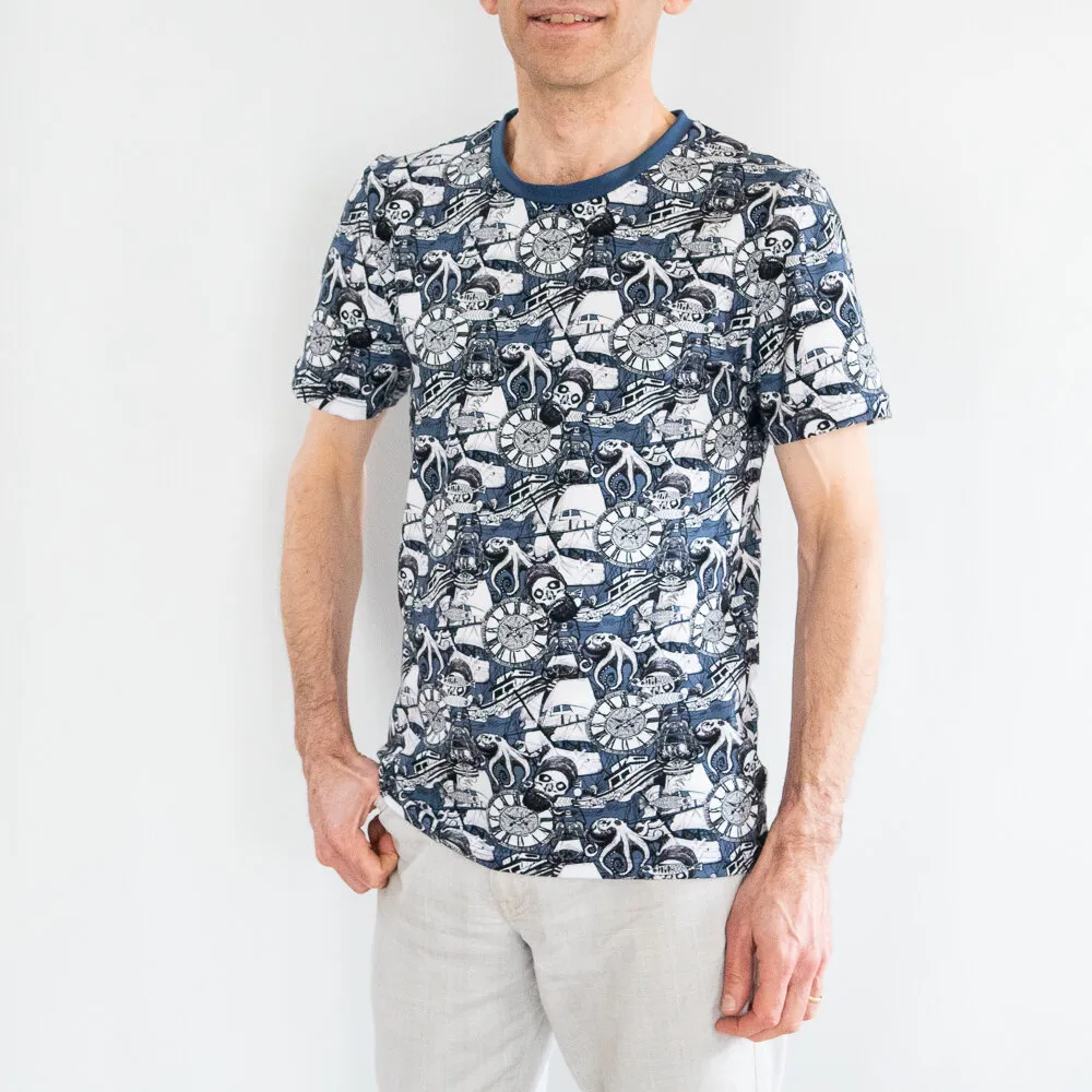T-shirt homme, T.42 à 62, 5 statures, PDF - Basilic