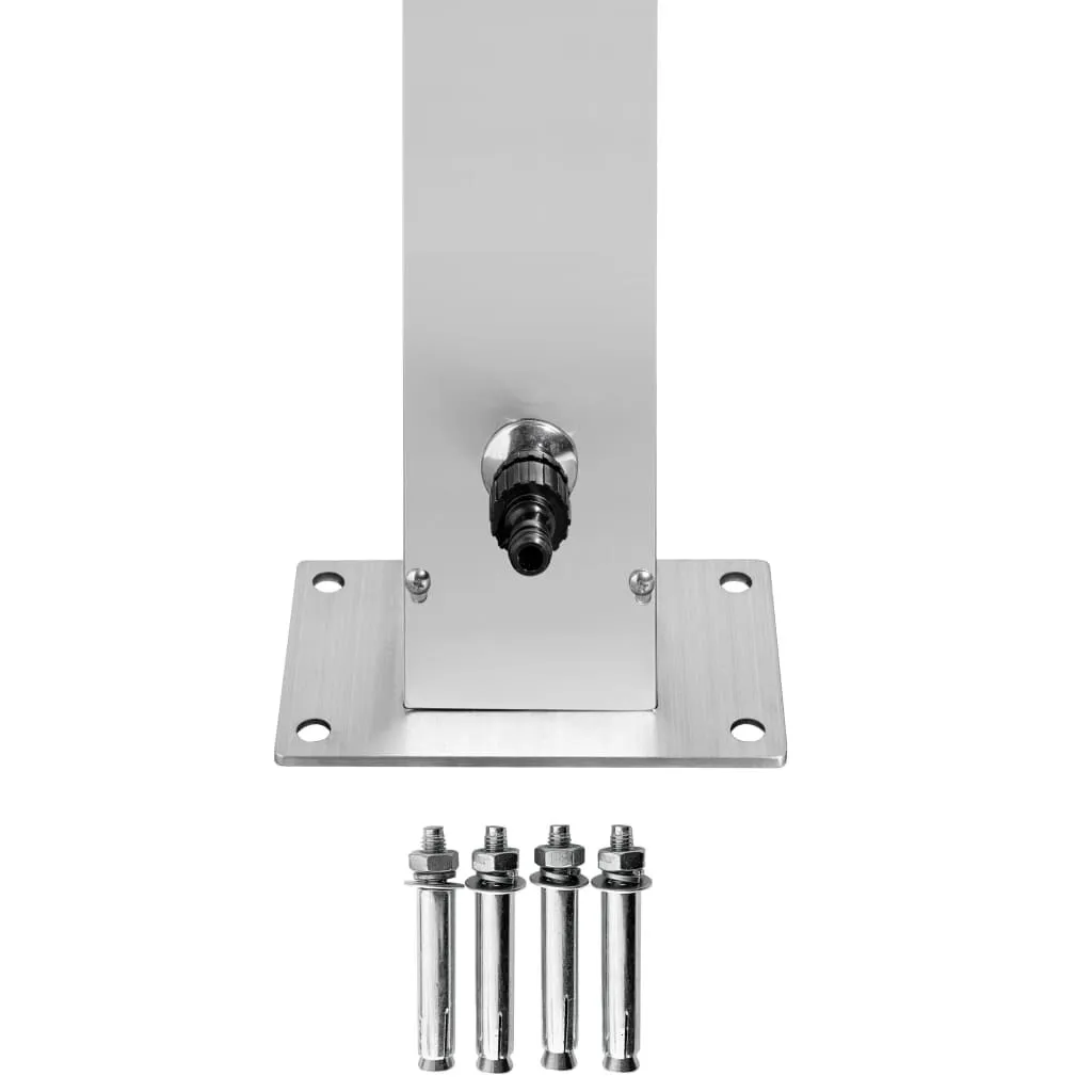 vidaXL Douche de jardin 220 cm Acier inoxydable | vidaxl-fr