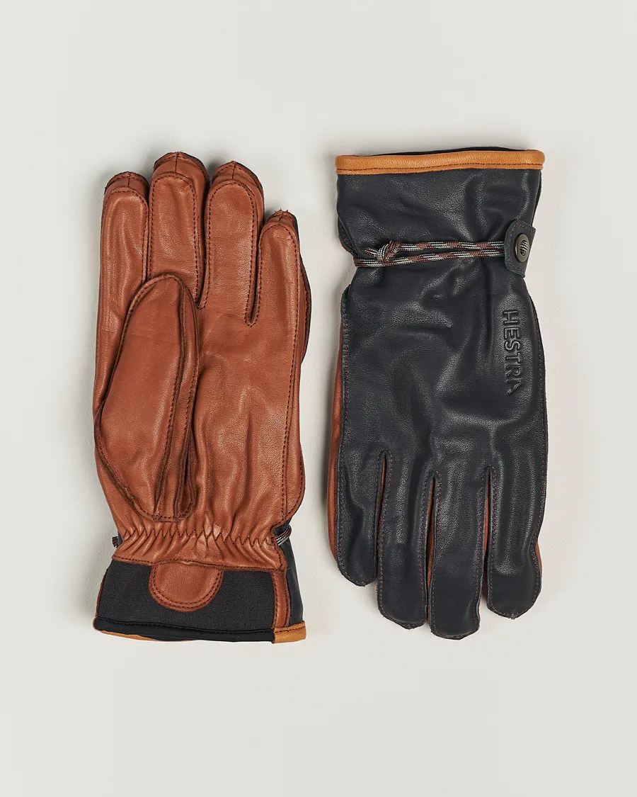 Wakayama Leather Ski Glove Navy/Brown