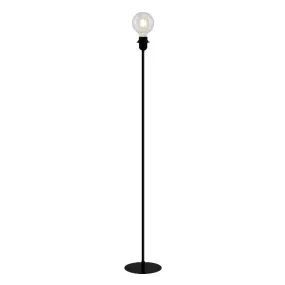 Zwarte vloerlamp zonder kap Eileen, metaal